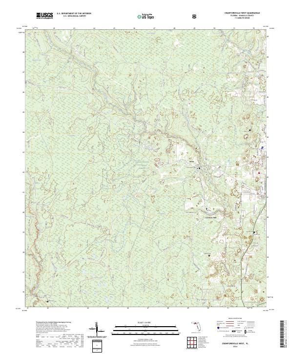 Crawfordville West topographic map thumbnail