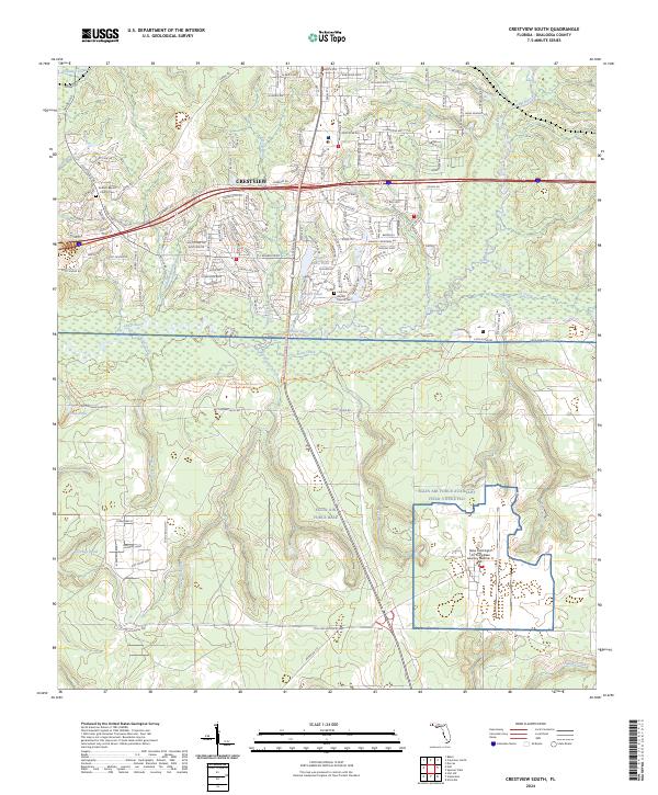 Crestview South topographic map thumbnail