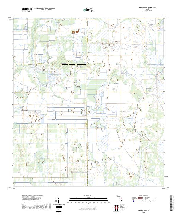 Crewsville SE topographic map thumbnail