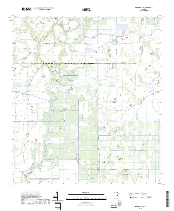 Crewsville SW topographic map thumbnail