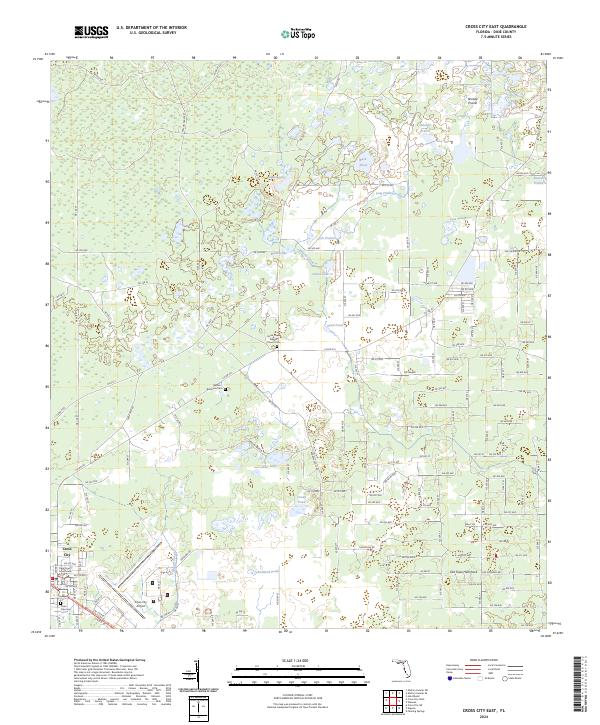 Cross City East topographic map thumbnail