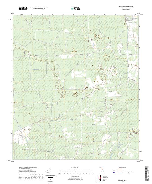 Cross City SW topographic map thumbnail
