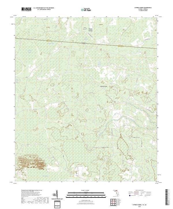 Cypress Creek topographic map thumbnail