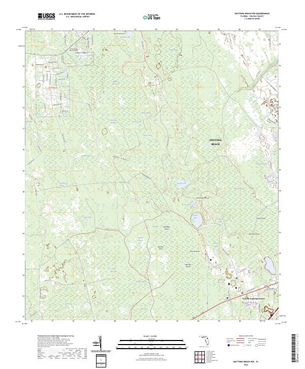 Daytona Beach NW topographic map thumbnail