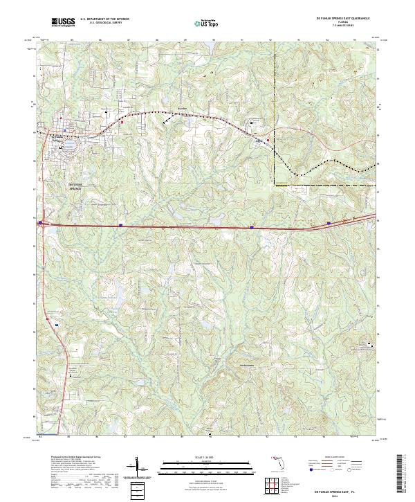 De Funiak Springs East topographic map thumbnail