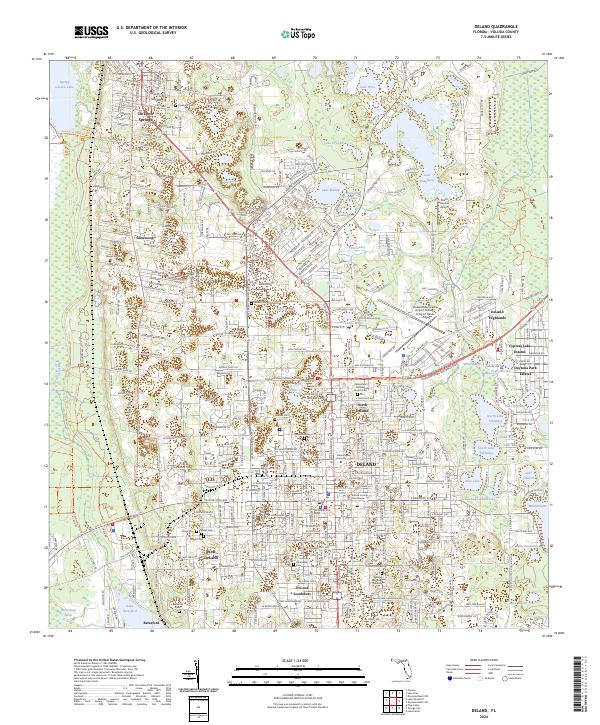 DeLand topographic map thumbnail