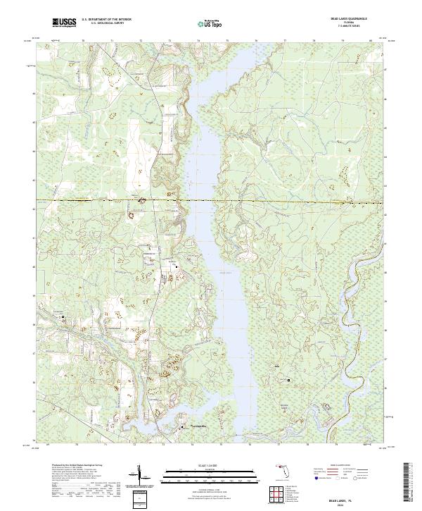 Dead Lakes topographic map thumbnail