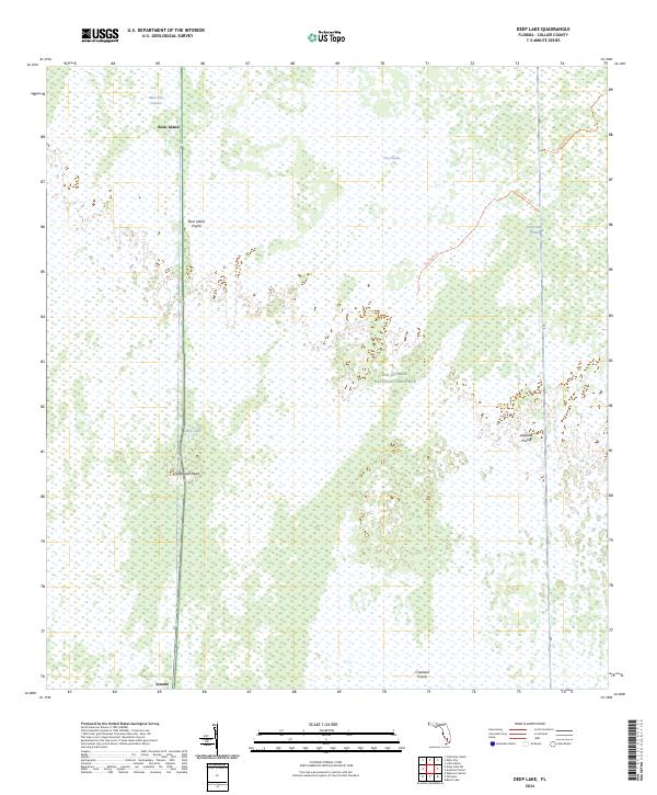 Deep Lake topographic map thumbnail