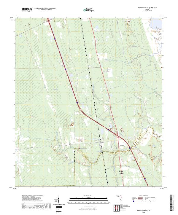 Dinner Island NE topographic map thumbnail
