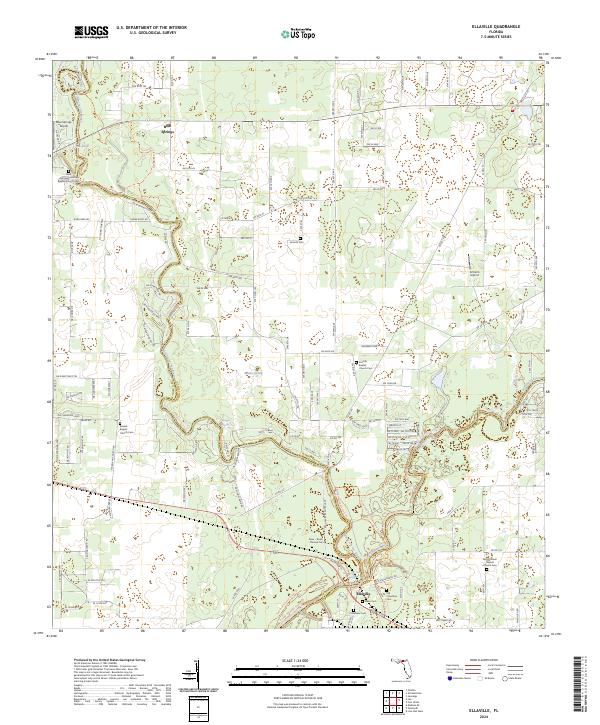 Ellaville topographic map thumbnail