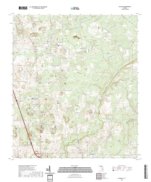 Ellisville topographic map thumbnail