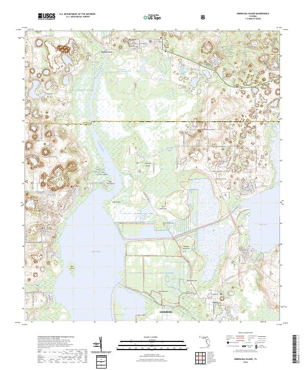 Emeralda Island topographic map thumbnail