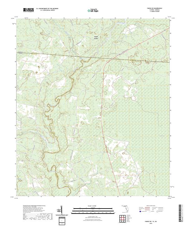 Fargo SW topographic map thumbnail