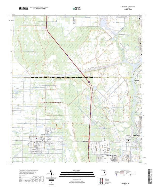 Fellsmere topographic map thumbnail