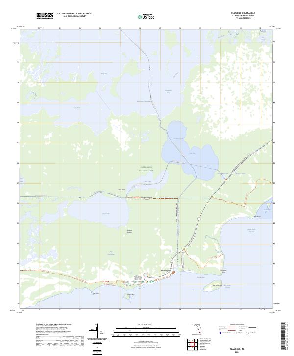 Flamingo topographic map thumbnail