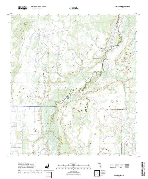 Fort Kissimmee topographic map thumbnail