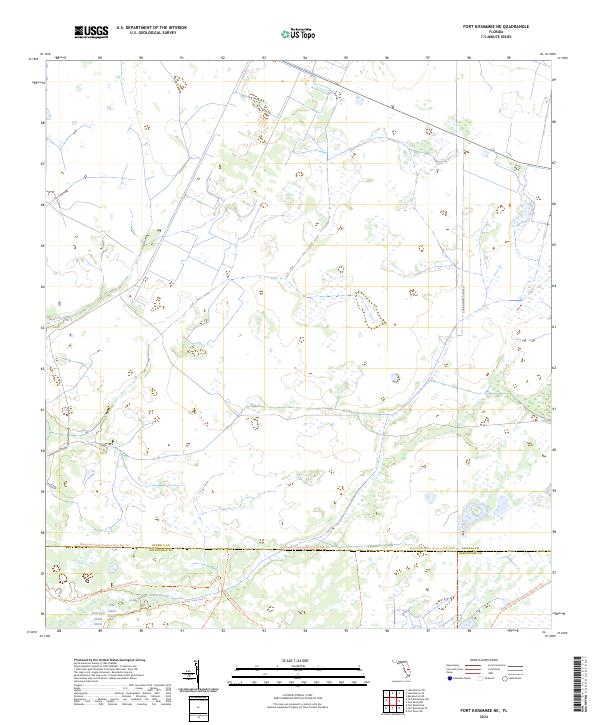 Fort Kissimmee NE topographic map thumbnail