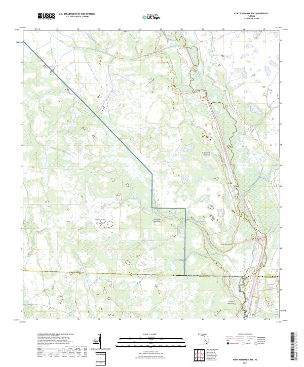 Fort Kissimmee NW topographic map thumbnail