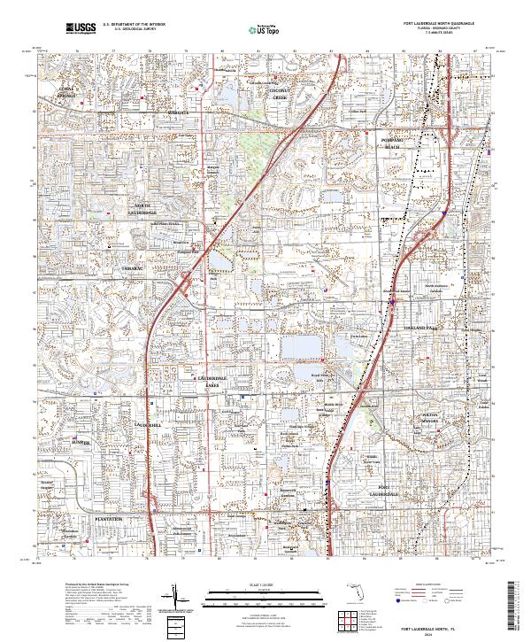 Fort Lauderdale North topographic map thumbnail