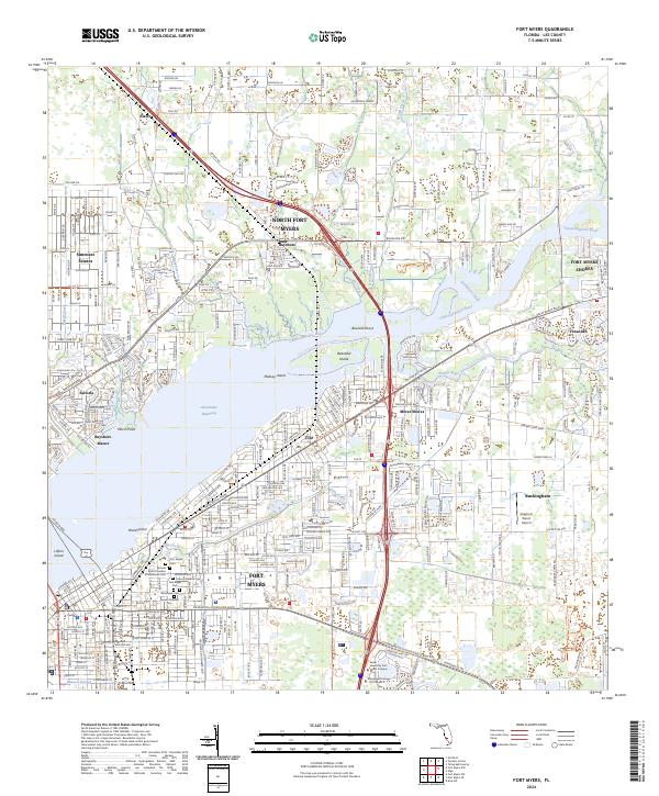Fort Myers topographic map thumbnail