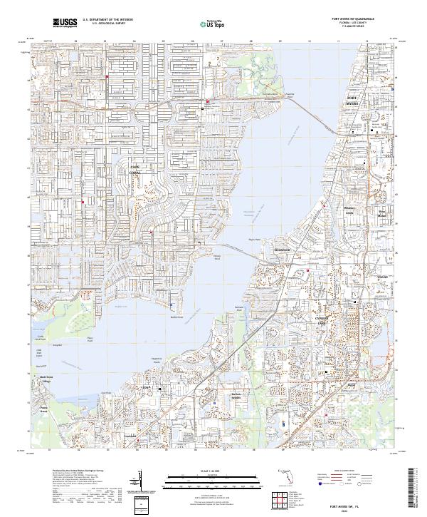 Fort Myers SW topographic map thumbnail
