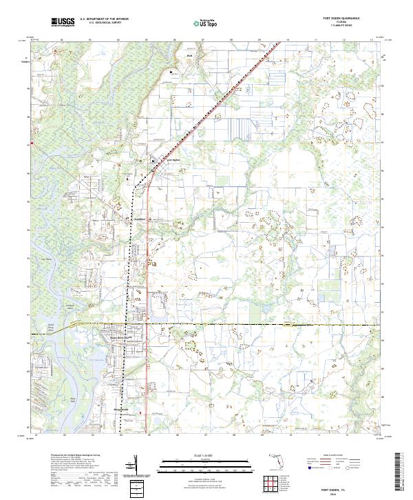 Fort Ogden topographic map thumbnail