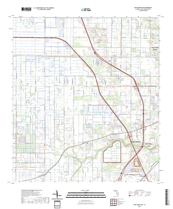 Fort Pierce NW topographic map thumbnail