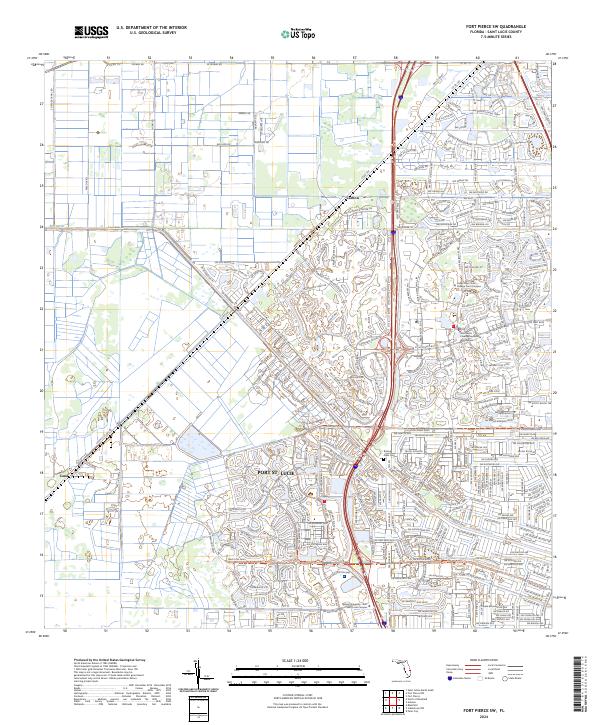 Fort Pierce SW topographic map thumbnail