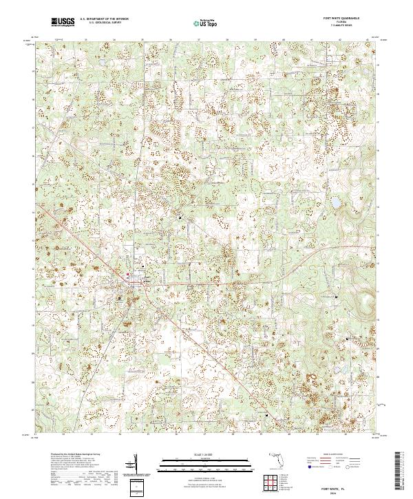 Fort White topographic map thumbnail