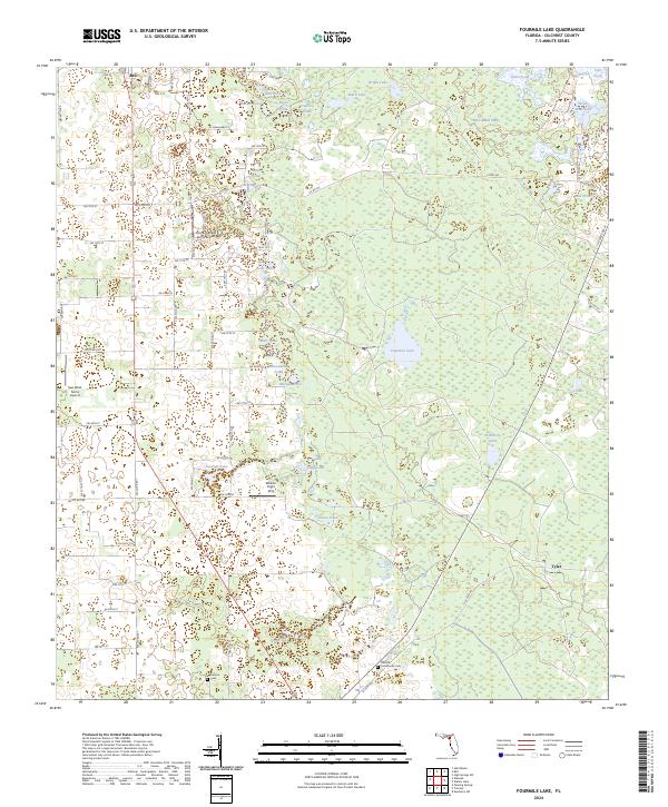 Fourmile Lake topographic map thumbnail