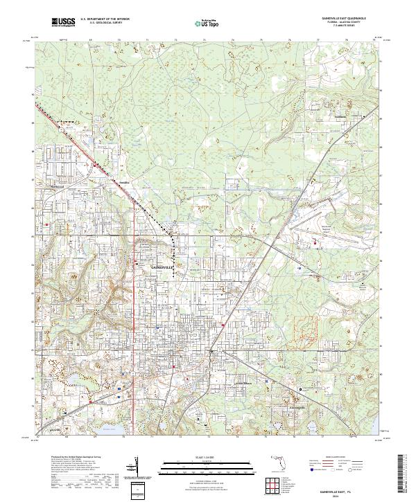 Gainesville East topographic map thumbnail