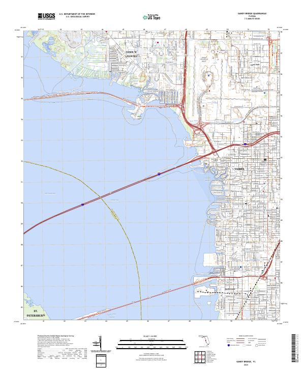 Gandy Bridge topographic map thumbnail