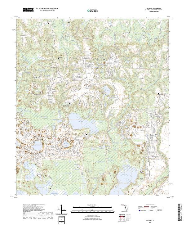 Gap Lake topographic map thumbnail