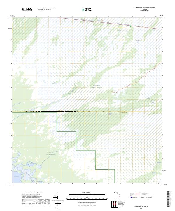 Gator Hook Swamp topographic map thumbnail