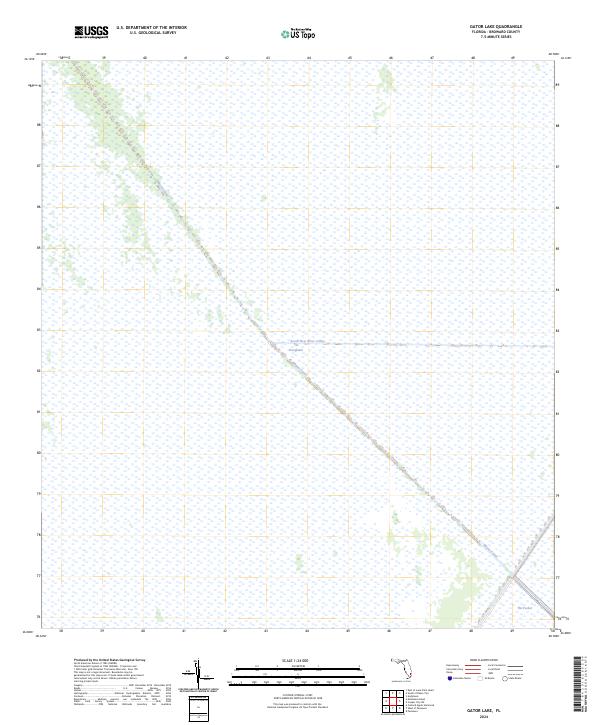 Gator Lake topographic map thumbnail
