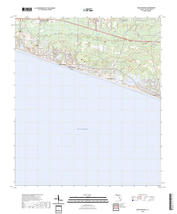 Grayton Beach 2024 topographic map thumbnail