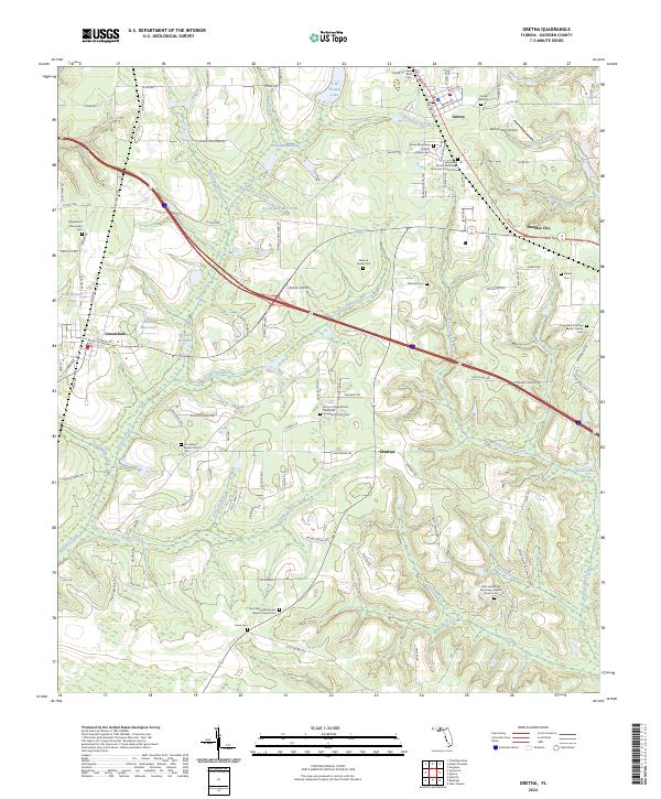 Gretna topographic map thumbnail