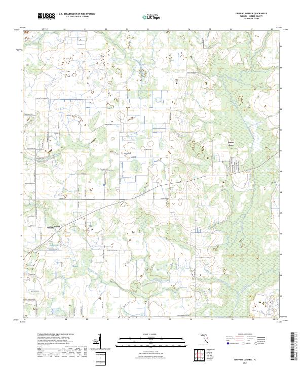 Griffins Corner topographic map thumbnail