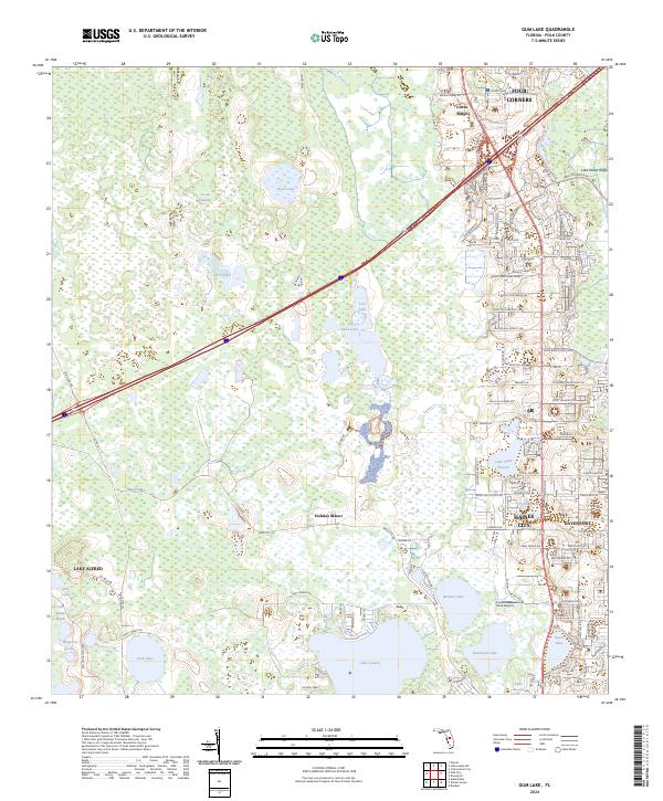 Gum Lake topographic map thumbnail