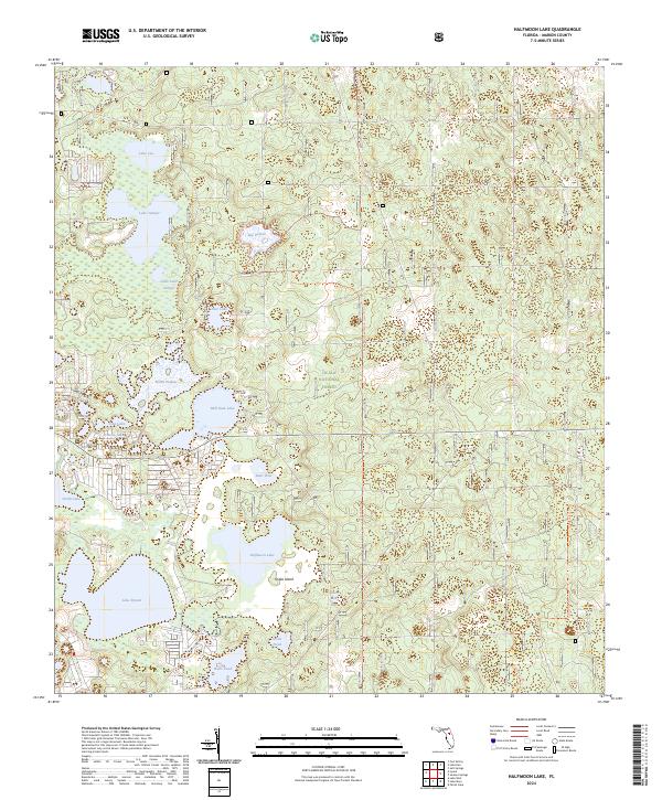 Halfmoon Lake topographic map thumbnail