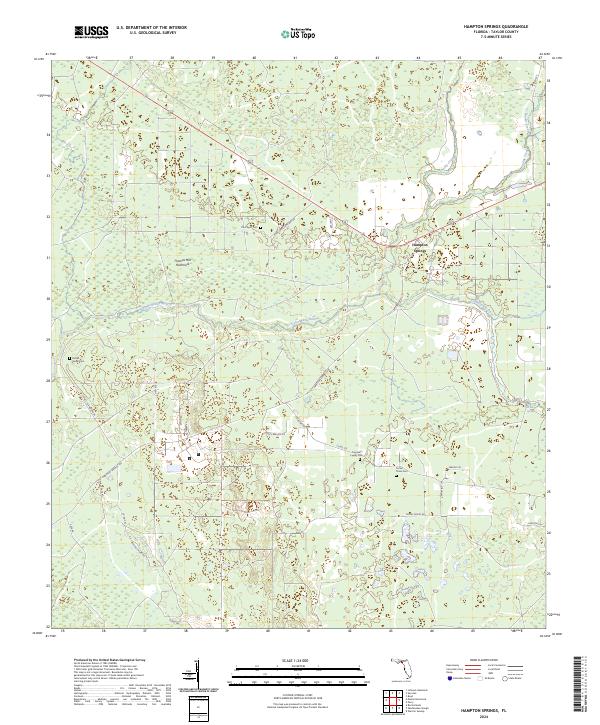 Hampton Springs topographic map thumbnail