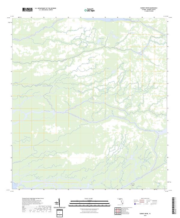 Harney River topographic map thumbnail