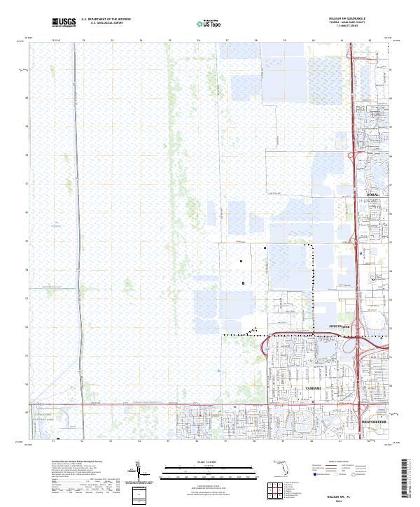 Hialeah SW topographic map thumbnail
