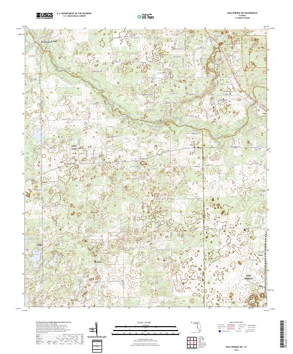 High Springs SW topographic map thumbnail