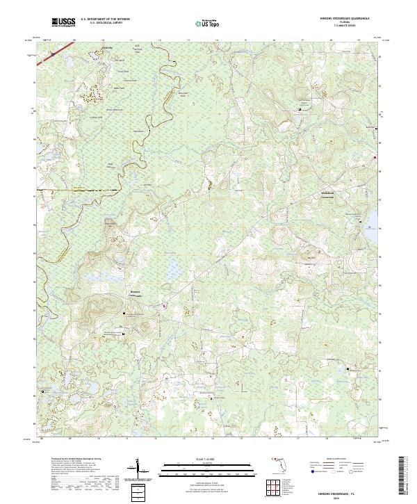 Hinsons Crossroads topographic map thumbnail
