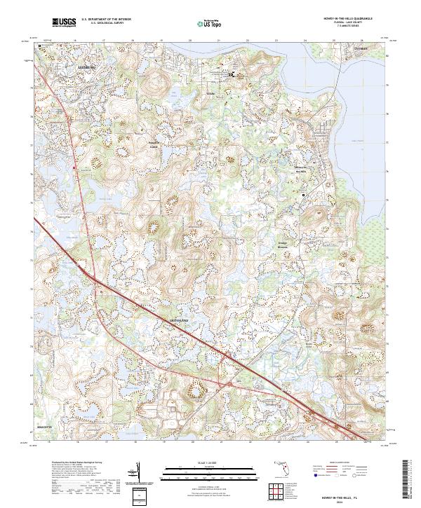 Howey-in-the-Hills topographic map thumbnail
