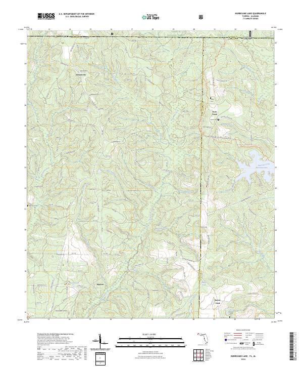 Hurricane Lake topographic map thumbnail
