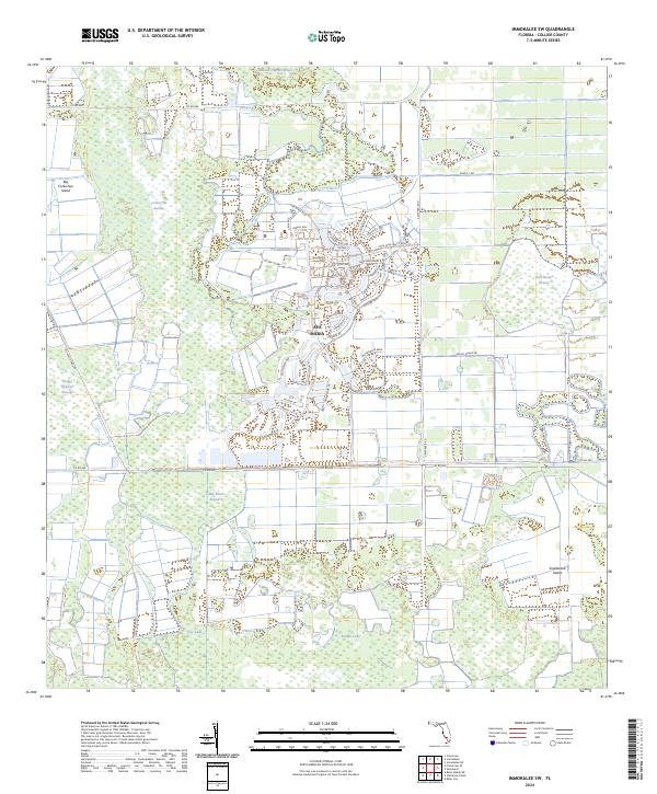 Immokalee SW topographic map thumbnail