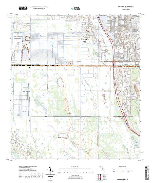 Indiantown NW topographic map thumbnail