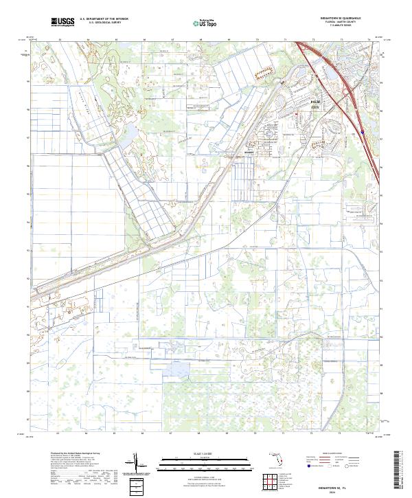 Indiantown SE topographic map thumbnail